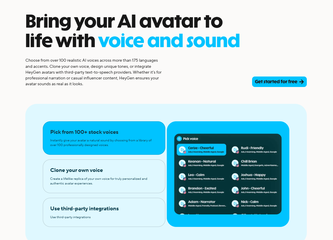 HeyGen video editor interface