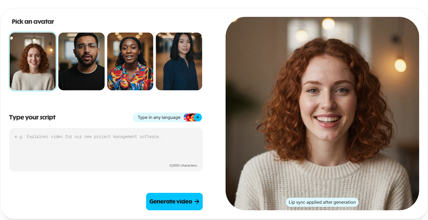 HeyGen mobile view app
